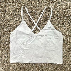 Crown Standard V-Neck White Crop Top